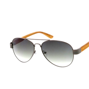 Chuck - Wooden Arms Aviator Sunglasses-Sunglasses-Dani Joh-Dani Joh