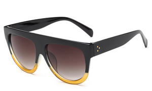 Point - Black Flat Top Sunglasses-Sunglasses-Dani Joh-Dani Joh