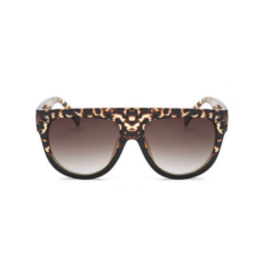Worth - Cheetah Flat Top Sunglasses-Sunglasses-Dani Joh-Dani Joh