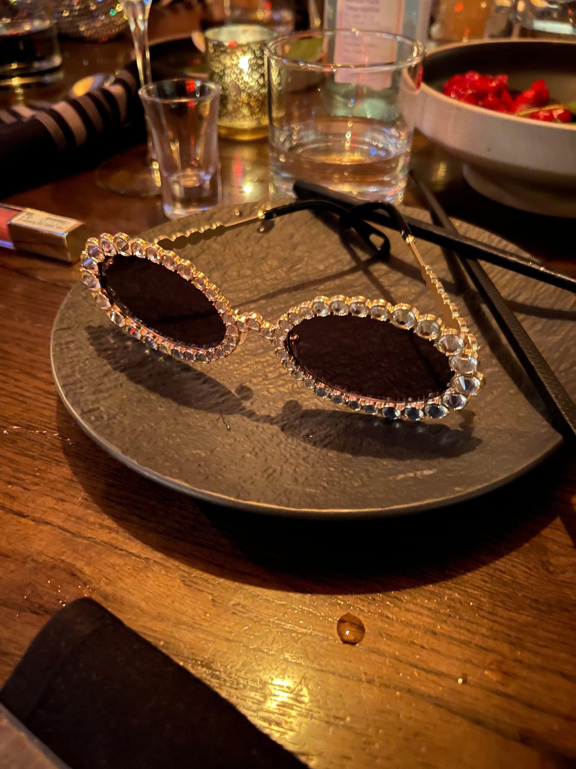 Energy - Black Embellished Sunglasses - Dani Joh Eyewear