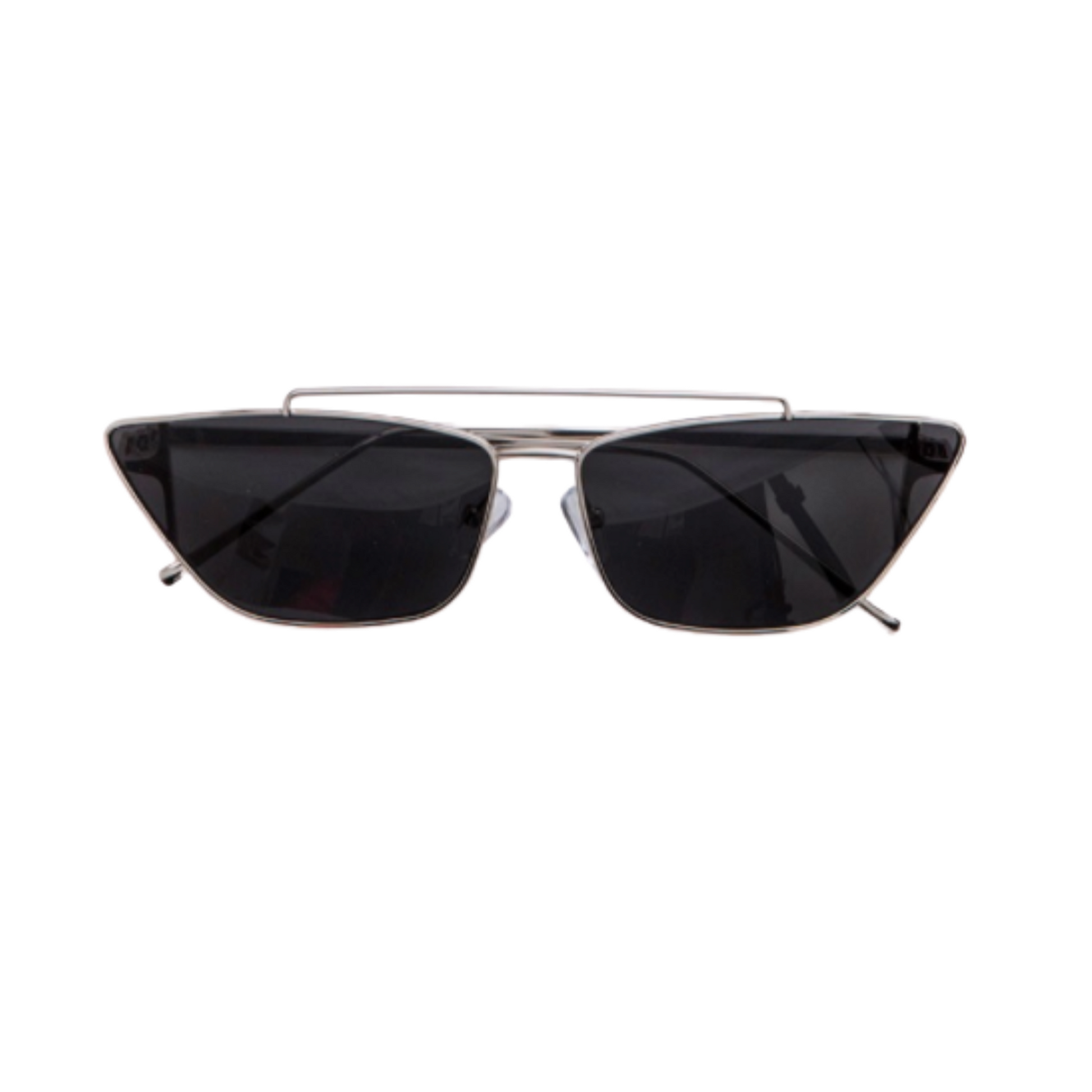 IceQueen - Black Metal Cat Eye Sunglasses-Sunglasses-Dani Joh-Black & Silver-Dani Joh