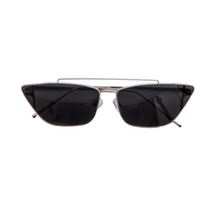 Load image into Gallery viewer, IceQueen - Black Metal Cat Eye Sunglasses-Sunglasses-Dani Joh-Black &amp; Silver-Dani Joh