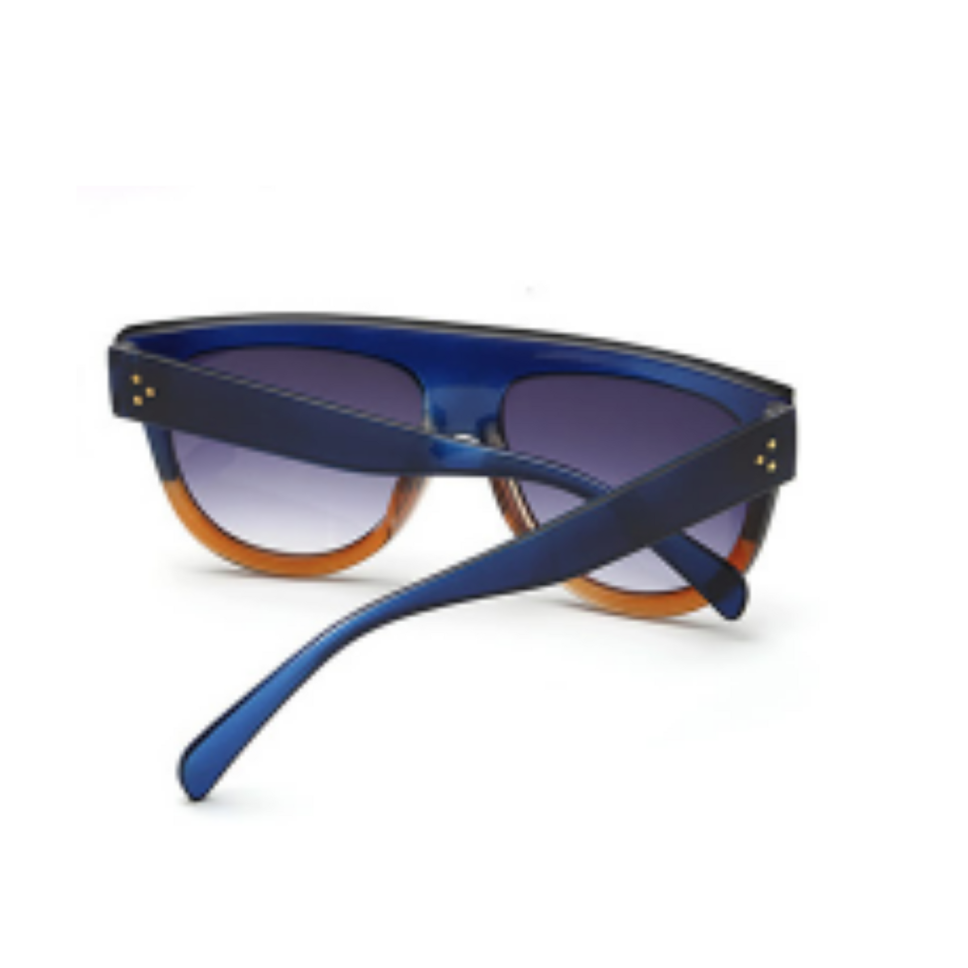 Lauryn - Navy Flat Top Black Sunglasses-Sunglasses-Dani Joh-Dani Joh