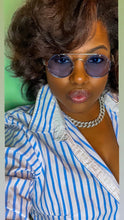 Load image into Gallery viewer, Manny - Blue Round Sunglasses - Dani Joh Eyewear