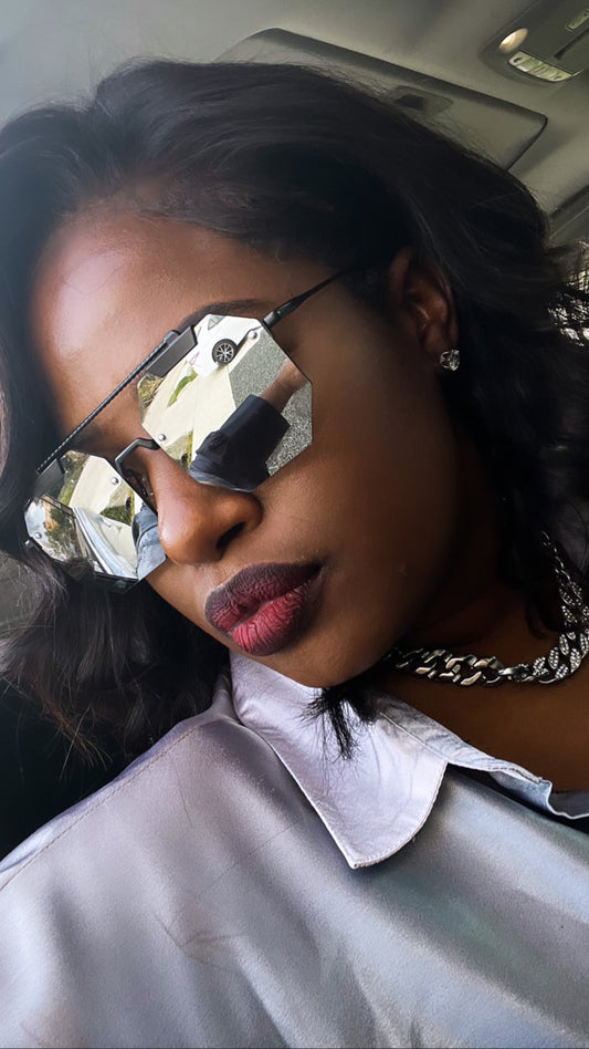 Money - Silver Geometric Sunglasses - Dani Joh Eyewear