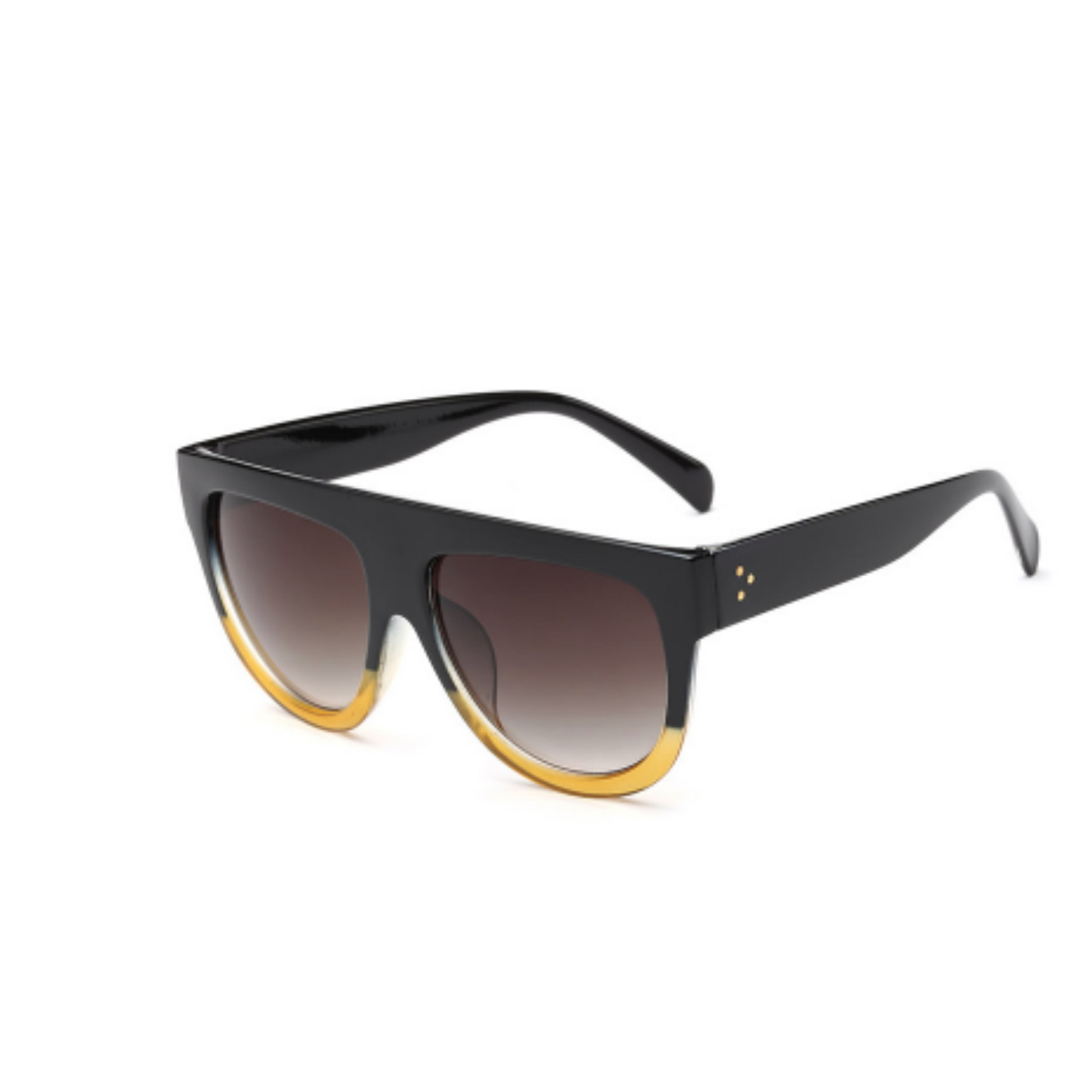 Point - Black Flat Top Sunglasses-Sunglasses-Dani Joh-Dani Joh