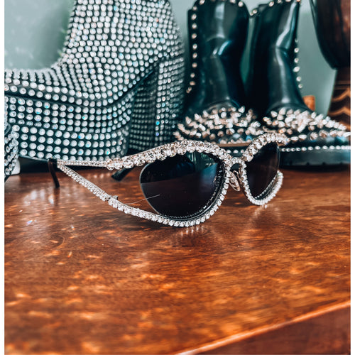 Thique - Black Embellished Sunglasses - Dani Joh Eyewear
