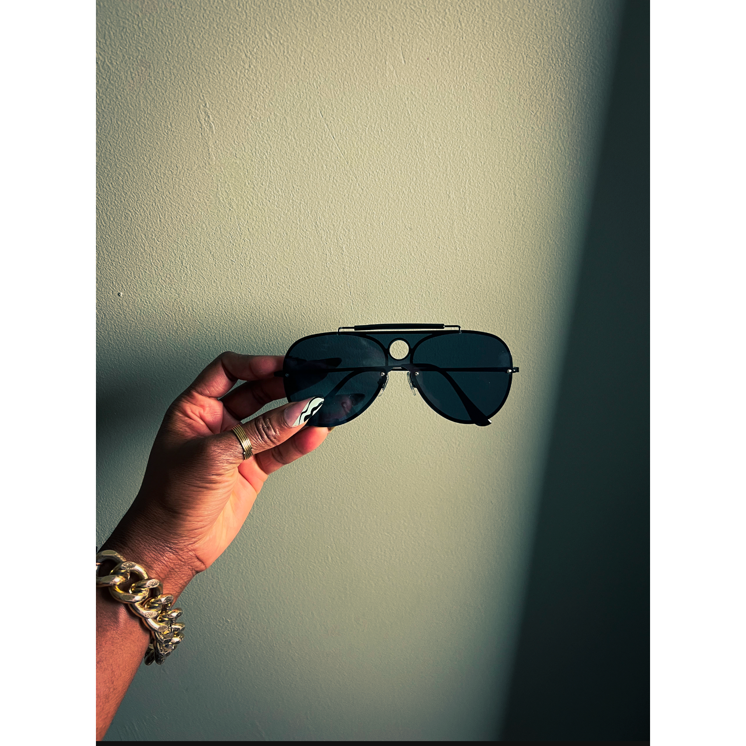 Vibes - Black Aviator Sunglasses