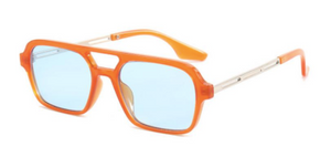 Bailey - Thin Orange Frame Sunglasses - Dani Joh Eyewear