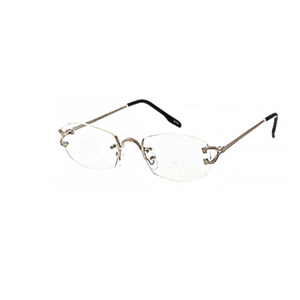 Catch - Rectangle Rimless Eyeglasses-Eyeglasses-Dani Joh-Silver-Dani Joh