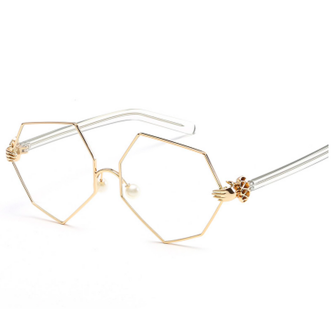 Class - Rimless Geometric Pearl Eyeglasses-Eyeglasses-Dani Joh-Dani Joh