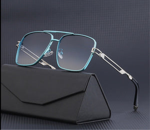 Cliff - Blue Metal Frame Sunglasses - Dani Joh Eyewear