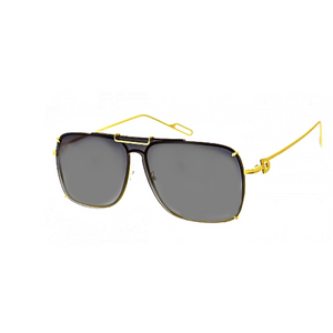 Curve - Premium Aviator Rimless Sunglasses-Sunglasses-Dani Joh-Black & Gold-Dani Joh