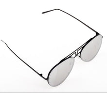 Load image into Gallery viewer, Denver Black and Silver Aviator Sunglasses-Sunglasses-Dani Joh-Dani Joh