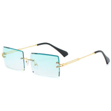 Load image into Gallery viewer, Dinero - Green Rectangle Rimless Eyeglasses - Dani Joh Eyewear