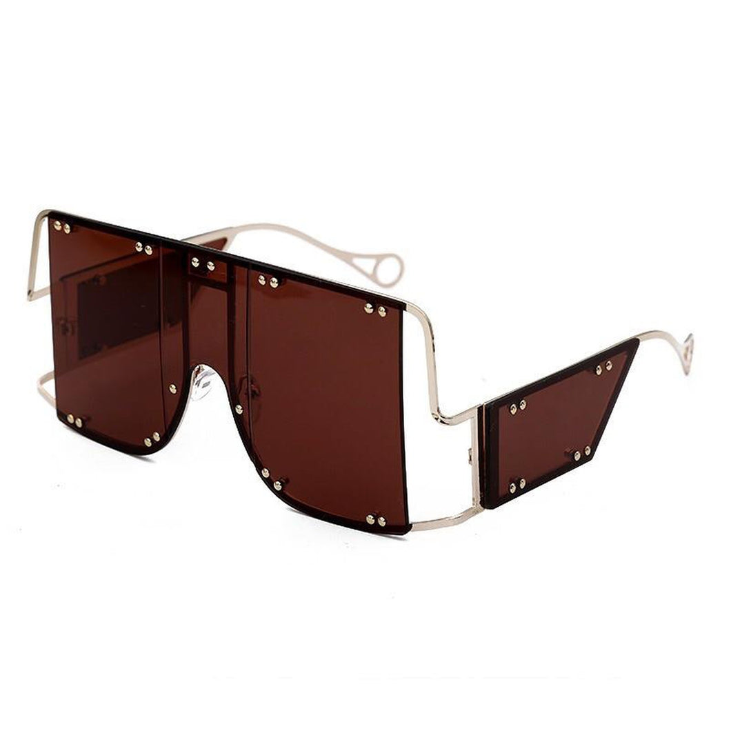 Disturbia - Brown Oversized Sunglasses-Sunglasses-Dani Joh-Dani Joh