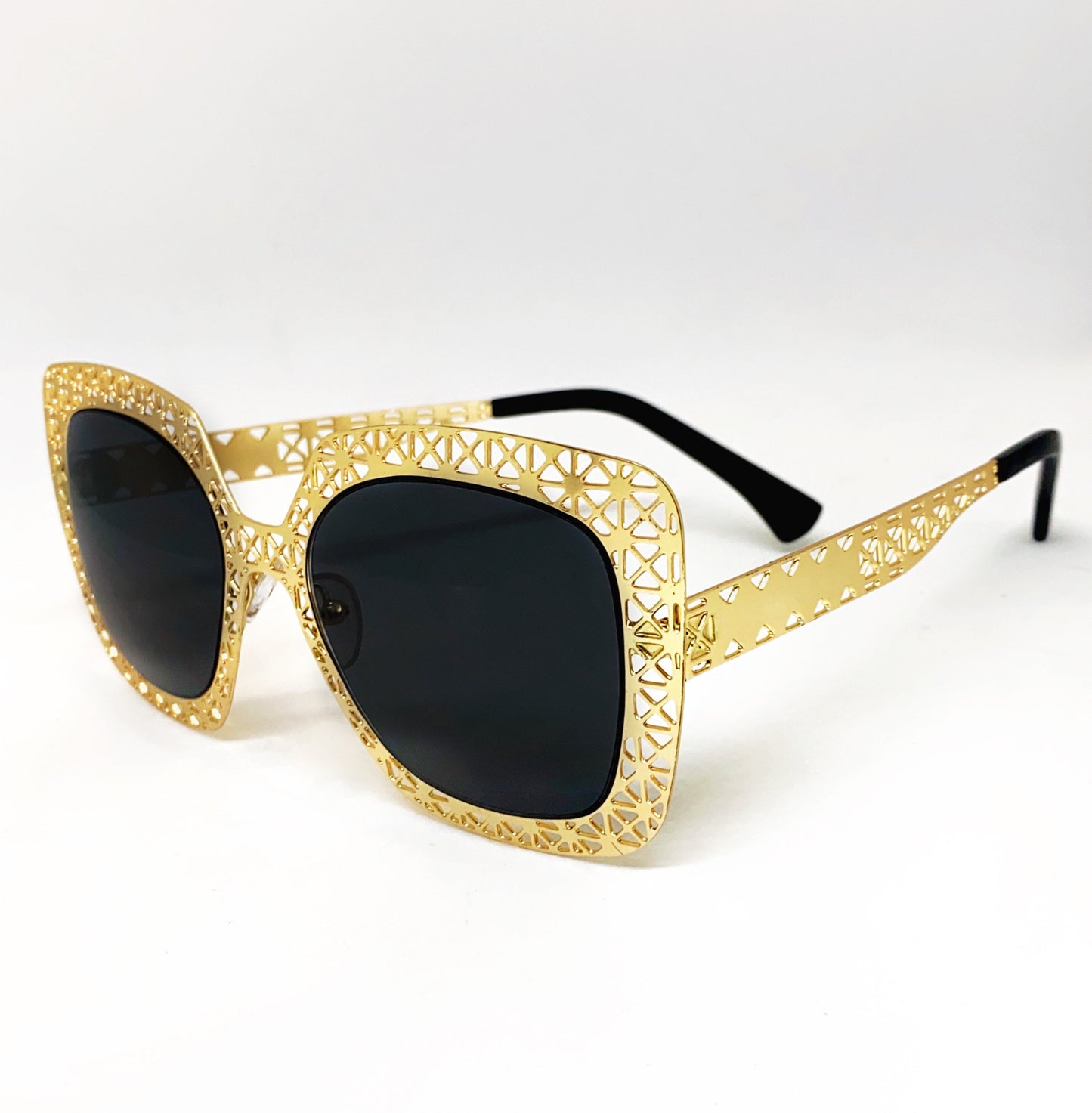 Femme - Gold Cutout Sunglasses-Sunglasses-Dani Joh-Dani Joh