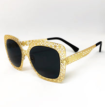 Load image into Gallery viewer, Femme - Gold Cutout Sunglasses-Sunglasses-Dani Joh-Dani Joh