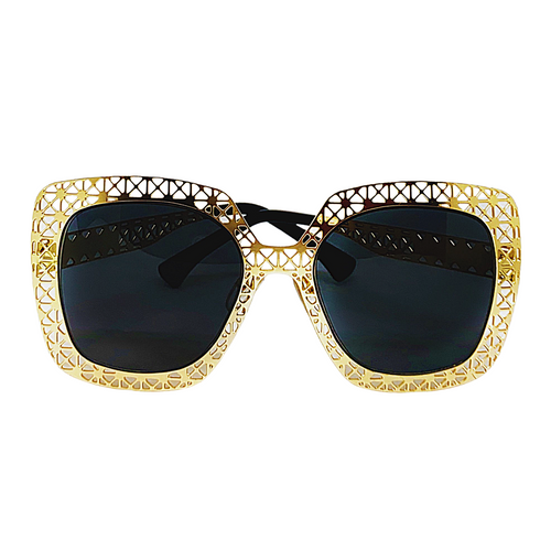 Femme - Gold Cutout Sunglasses-Sunglasses-Dani Joh-Dani Joh