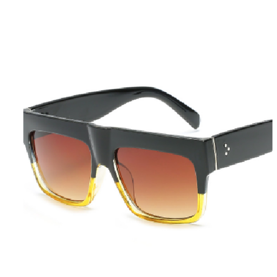 Known - Two Tone Square Black Sunglasses-Sunglasses-Dani Joh-Dani Joh