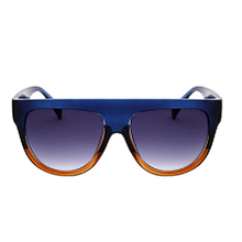 Load image into Gallery viewer, Lauryn - Navy Flat Top Black Sunglasses-Sunglasses-Dani Joh-Dani Joh