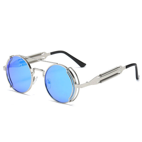 Manny - Blue Round Sunglasses - Dani Joh Eyewear