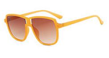 Miles - Orange and Brown Square Sunglasses - Dani Joh Eyewear