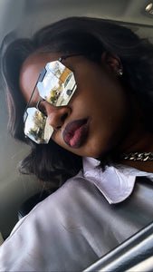 Money - Silver Geometric Sunglasses - Dani Joh Eyewear