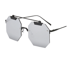 Load image into Gallery viewer, Money - Silver Geometric Sunglasses-Sunglasses-Dani Joh-Dani Joh