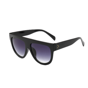 Point - Black Flat Top Sunglasses-Sunglasses-Dani Joh-Dani Joh