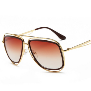 Power - Brown & Gold Sunglasses-Sunglasses-Dani Joh-Dani Joh