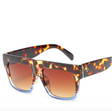 Load image into Gallery viewer, Promise - Two Tone Square Leopard Sunglasses-Sunglasses-Dani Joh-Dani Joh