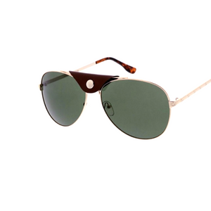 Snapped - Vegan Leather Aviator Sunglasses-Sunglasses-Dani Joh-Brown-Dani Joh