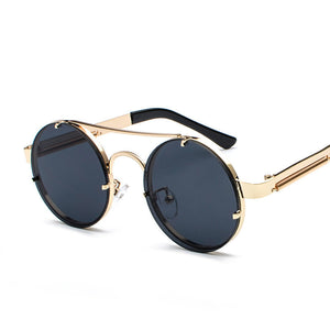 split - black round sunglasses - dani joh eyewear 