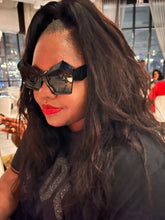 Load image into Gallery viewer, Swan - Luxury Oversized Black Sunglasses - Dani Joh