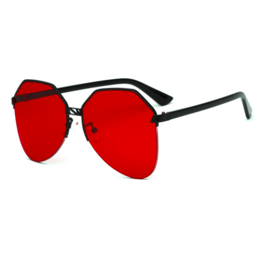 Tina - Red Rimless Sunglasses-Sunglasses-Dani Joh-Dani Joh