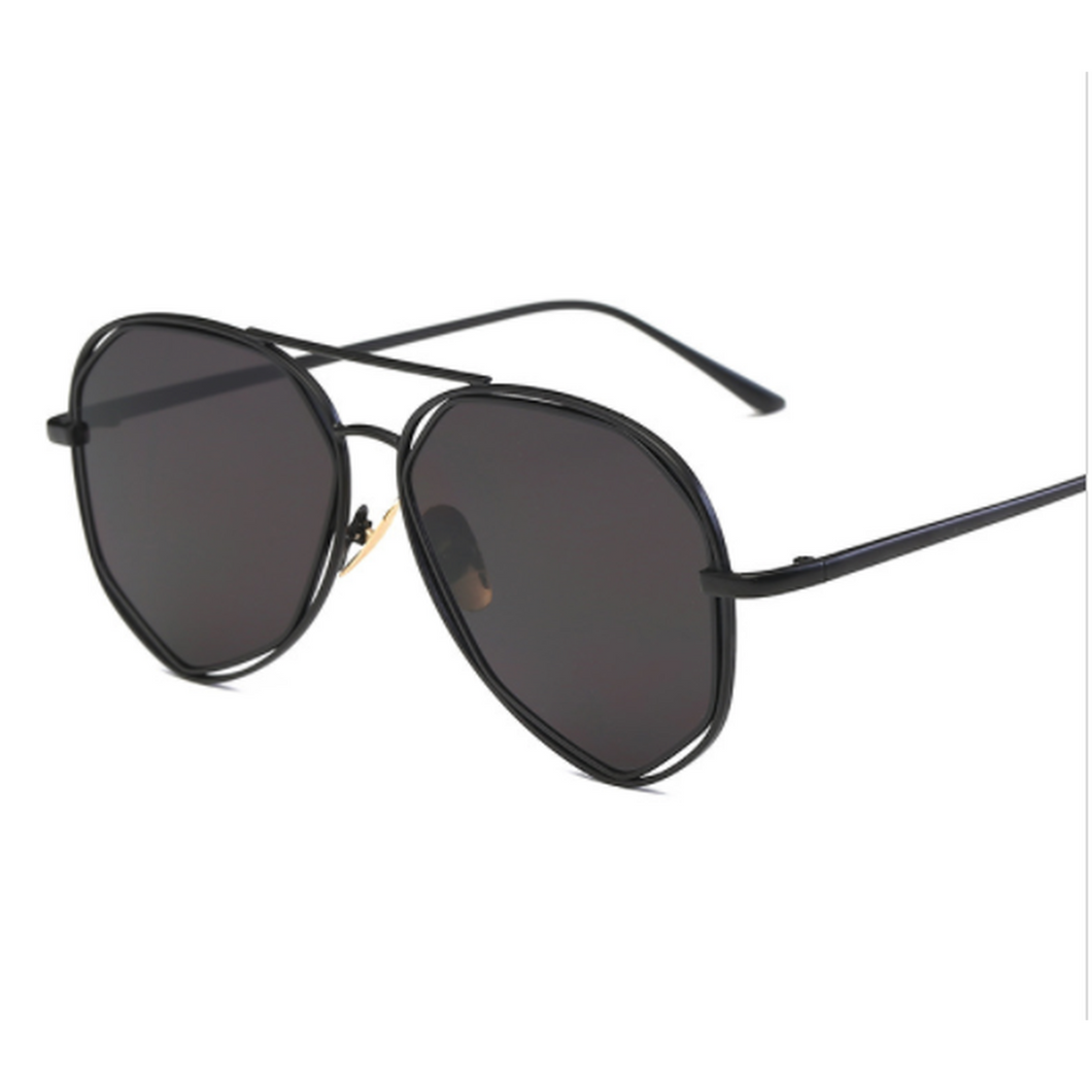 Wade - Black Aviator Sunglasses-Sunglasses-Dani Joh-Dani Joh