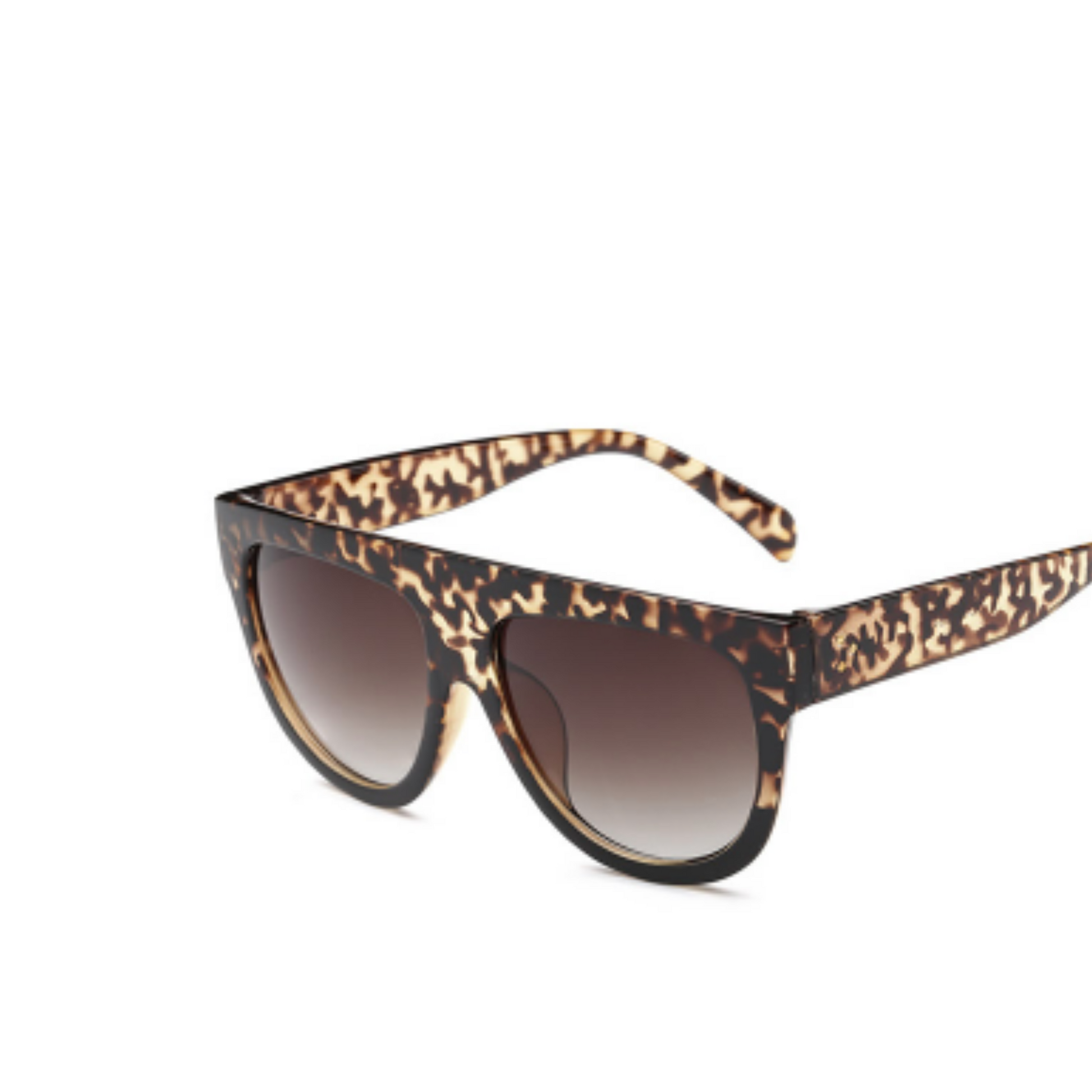 Worth - Cheetah Flat Top Sunglasses-Sunglasses-Dani Joh-Dani Joh